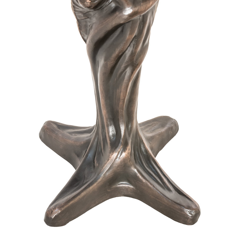 Craybrough Torchiere Table Lamp, Brown/Green, 15" H x 8" W x 8" D