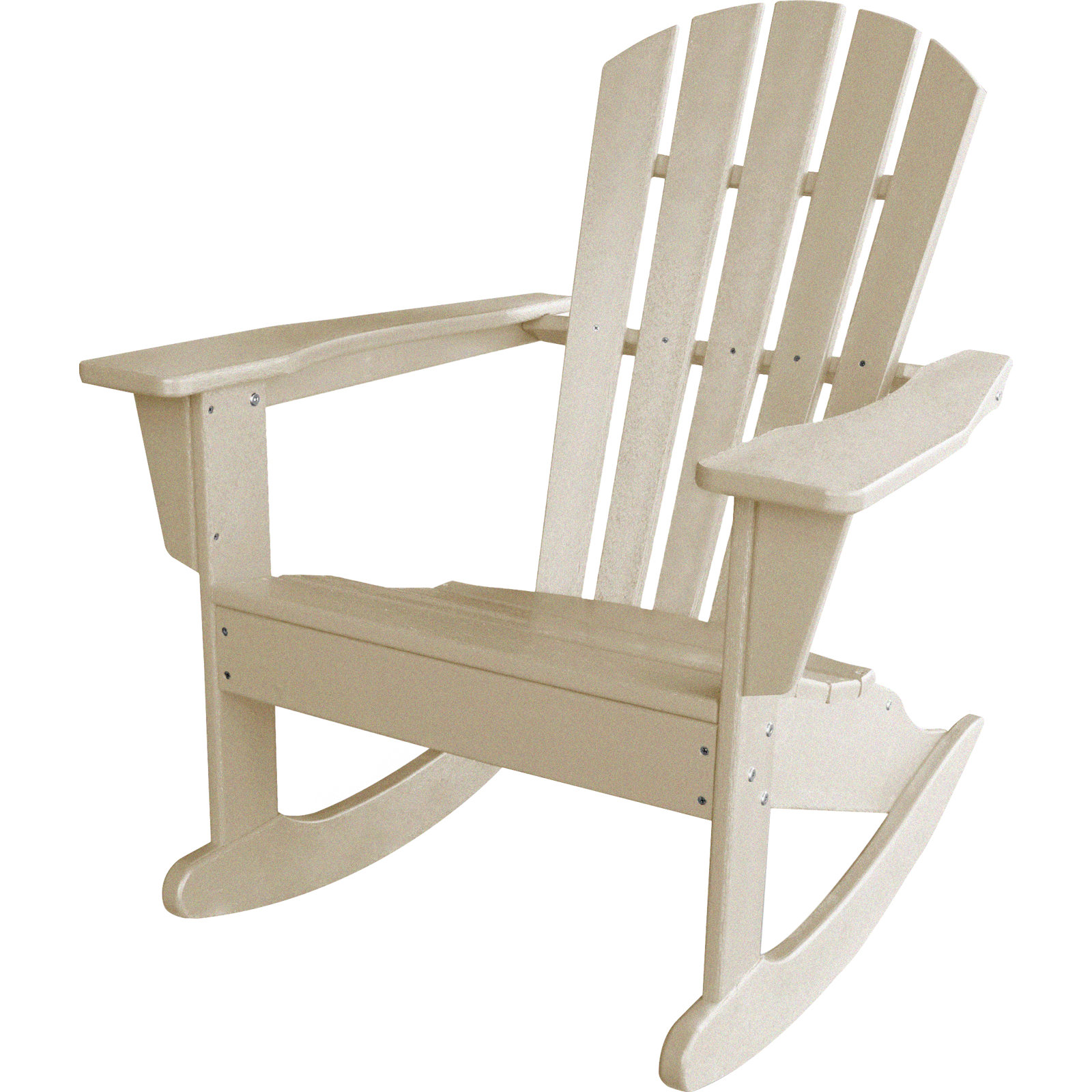 POLYWOOD Palm Coast Adirondack Rocking Chair, Sand