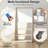Okeysen BIFMA-certified 75.2" Triangular Mobile Double-Sided Whiteboard & Bulletin Board