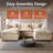 Luxury Cloud Comfort L-Shaped Modular Sectional Sofa With 2 Ottomans, Oversized Velvet Sofa With Throw Pillows For Living Room, Apartment-1449485235