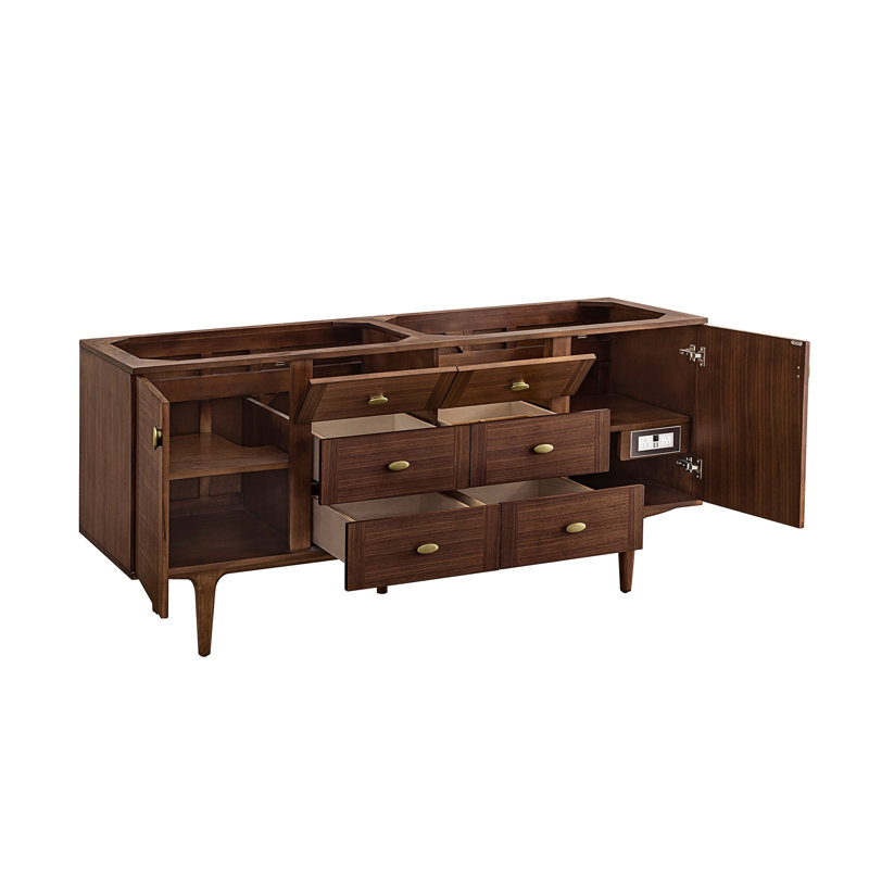 Amberly 72'' W Double Vanity, Ethereal Noctis, 8" Widespread