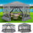 15x15ft Pop Up Gazebo Screen Tent Screen House for Camping, 15x15 Screen Room with Mosquito Netting, Hub Tent Instant Screened Canopy with Carrying Bag and Ground Stakes-106897509