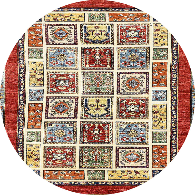 Abstract Indoor Rug, Round 6'
