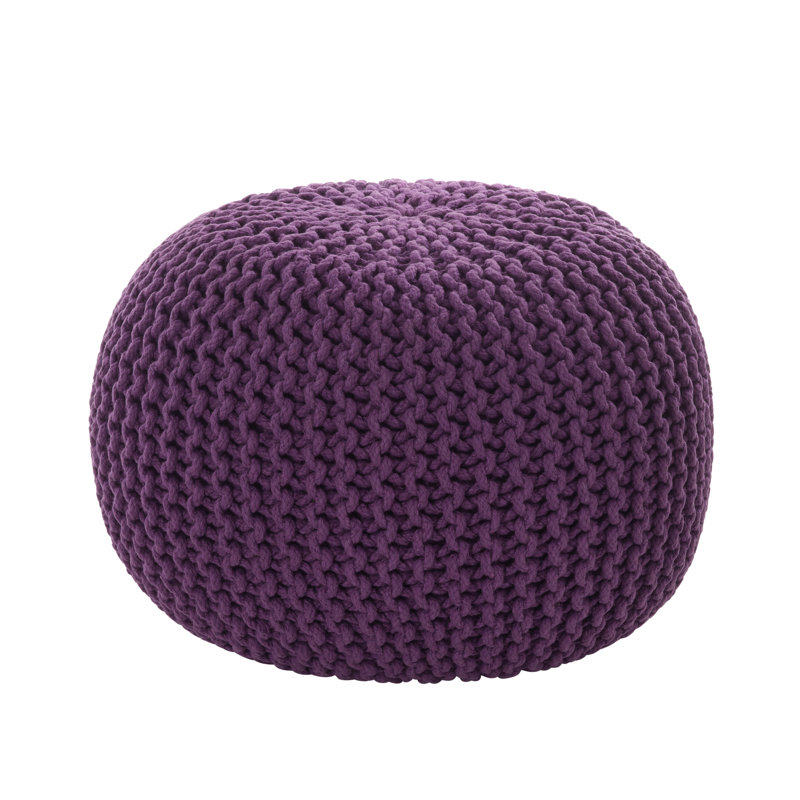 Odriscoll Upholstered Pouf, Purple