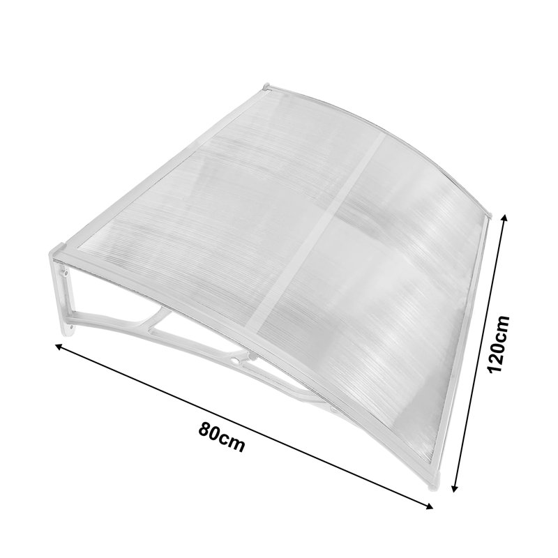 Dakota Fields 120 cm W x 80 cm D Retractable Door / Window Awning, White
