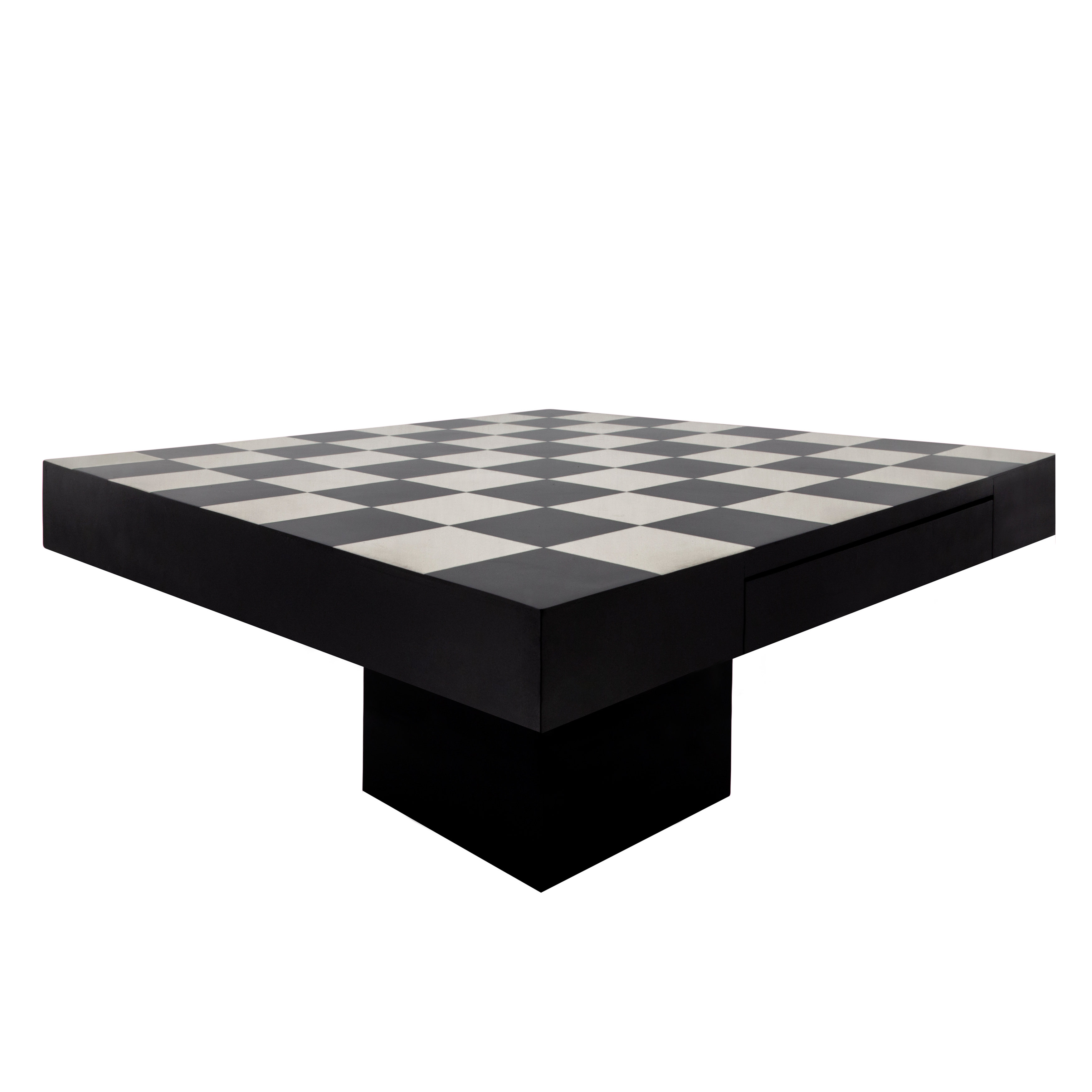 Chess Set Gaming Table - Smoked/Black (HGDA879)