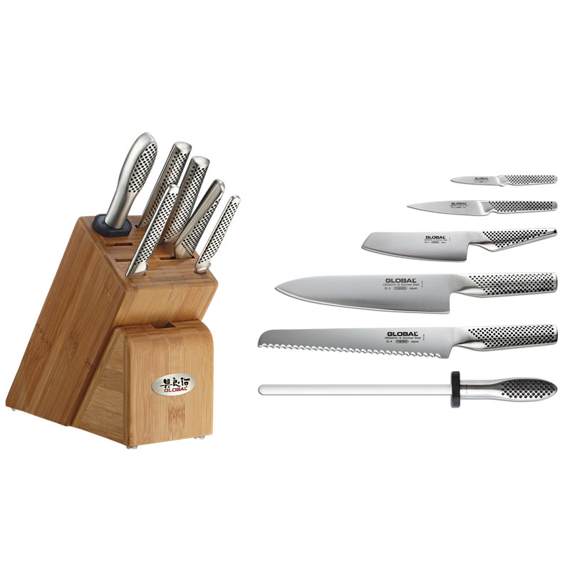 Global Knives Classic Takashi 7 Piece Knife Block Set