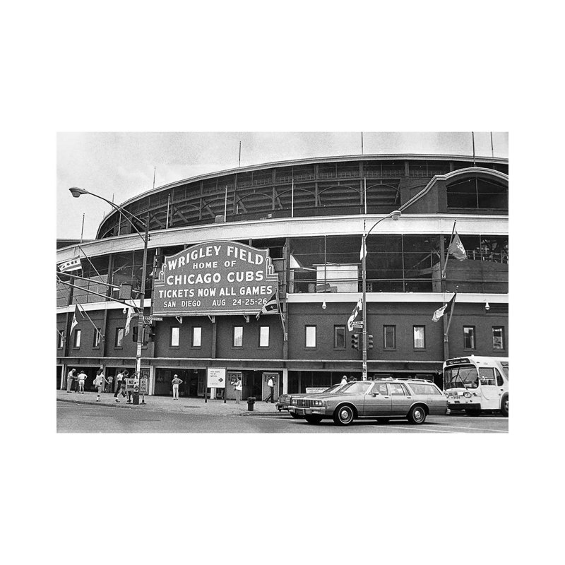 Chicago: Wrigley Field - Print on Canvas, 66.04 cm H x 45.72 cm W x 3.175 cm D, Wrapped Canvas