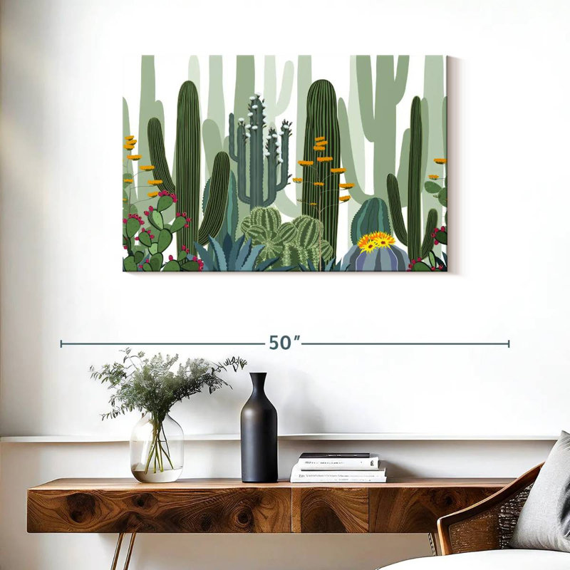 Harnek Desert Cactus Pattern, 24" H x 36" W