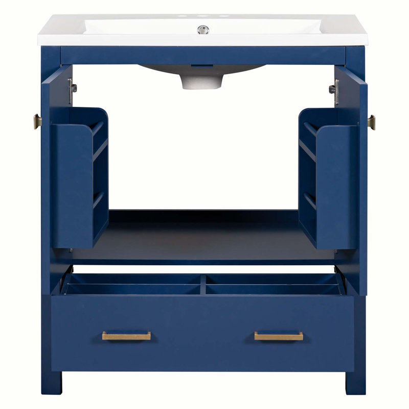 Base de meuble-lavabo simple 29,4 po seulement, Bleu