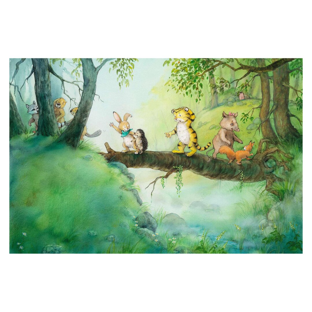 Strukturierte Tapete Little Tiger – Tree Bridge 3,2 m x 480 cm