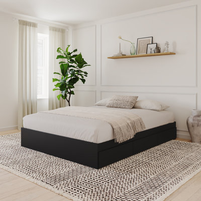 Lit plateforme avec rangement Dunton