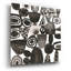  «Quirky 1» par Cheryl Warrick, art mural en verre acrylique, 36 po x 36 po