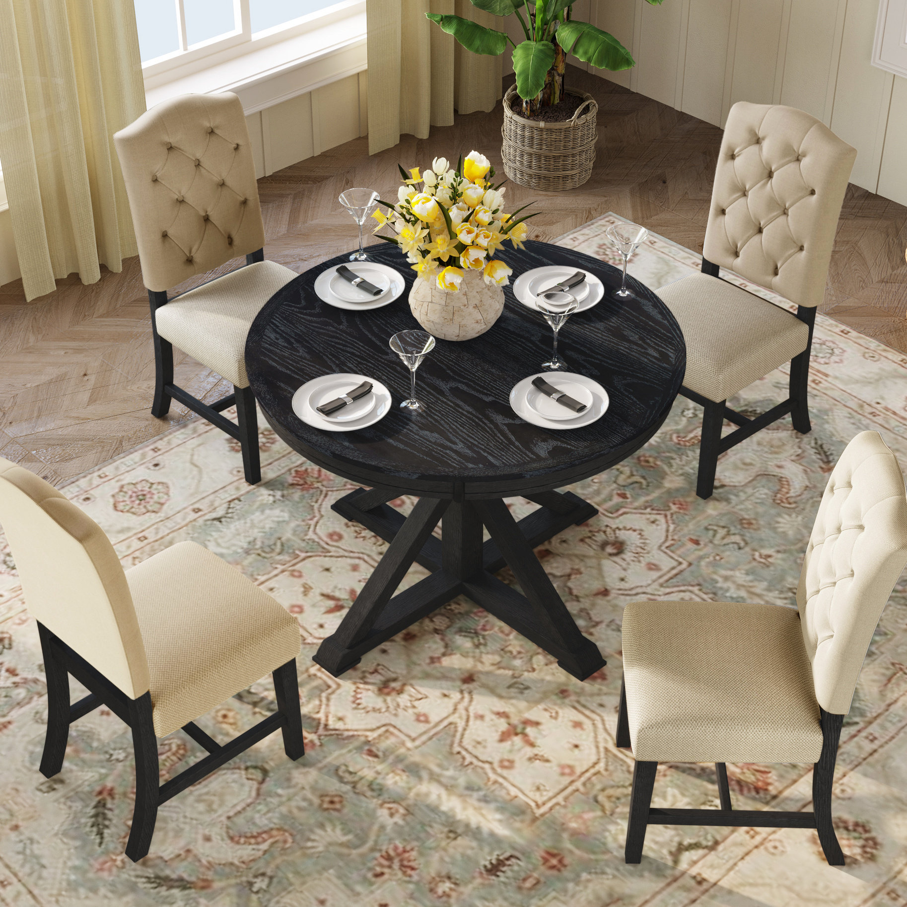 Rosalind Wheeler 4 Dining With Retro Design - Living Room Table And ...