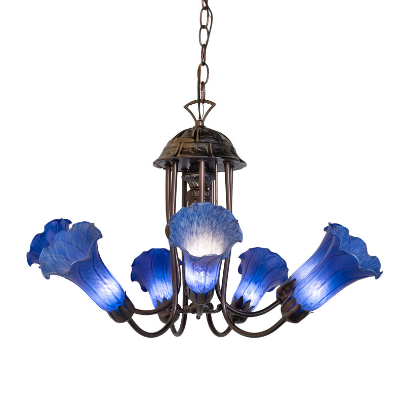 Jacumba 7 - Light Chandelier, Blue
