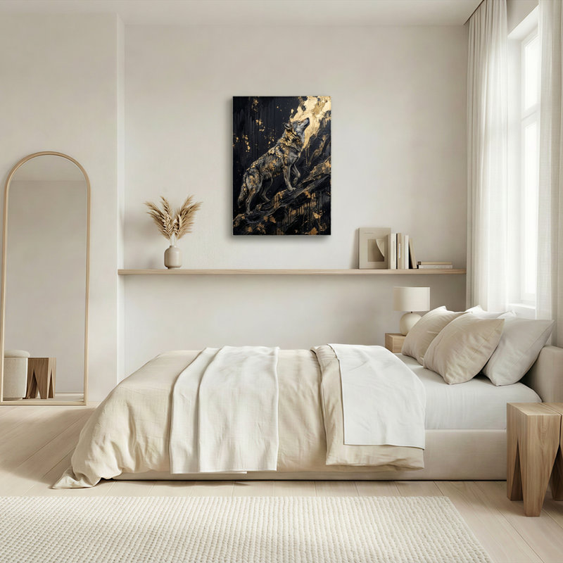 Ensemble de 1 tableau sur toile représentant un loup, 24"H x 16"W, Wrapped Canvas