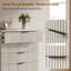 Commode à 5 tiroirs cannelés pour chambre à coucher, commode moderne de 28 po avec tiroirs profonds, organisateur de tiroir en bois pour salon, couloir, chambre de bébé, garde-robe de couloir-650902824