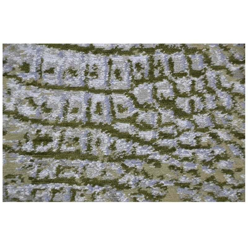 Hand Knotted Animal Print Area Rug, Rectangle 9' x 12'