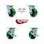4 Inch Poly on Steel Caster Set with Roller Bearings 2 Swivel Lock 2 Brake|SCC-30CS420-PUR-BSL-2-TLB-2-88883989
