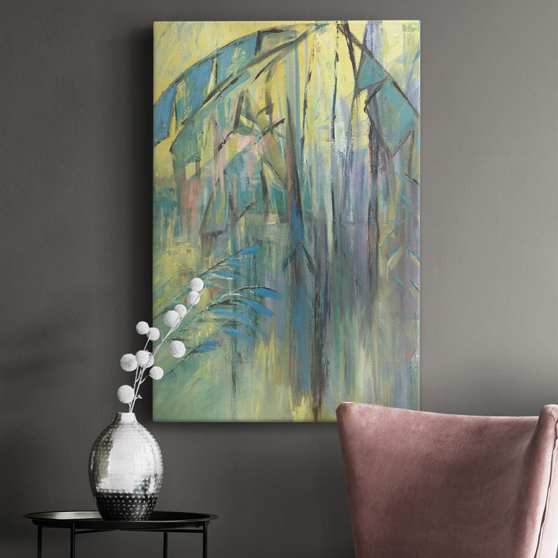 «Pastel Jungle Spectrum I», peinture sur toile tendue, H 36 po x l 24 po x P 1 po
