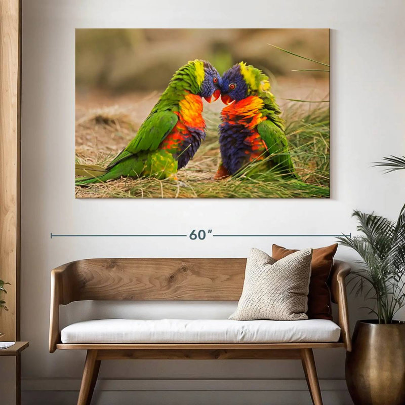 Rainbow Lorikeet Mates, 34" H x 51" W