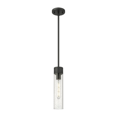 Ballston - Maliyah - Mini-luminaire suspendu 1 tige 3 po avec abat-jour H 8 po - Finition laiton brossé - Abat-jour tourbillon déco