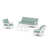 Glacier Spa Cushion/White Frame