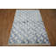 Tapis sophistiqué à motif de cercles dans des tons de bleu doux 5 x 8