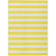 Tapis intérieur lavable rayé jaune et blanc 9 pi x 12 pi