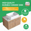 Meuble-lavabo flottant simple 30 po avec plateau en céramique Crisinda