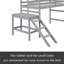Lit mezzanine simple avec plateforme, échelle-293246911