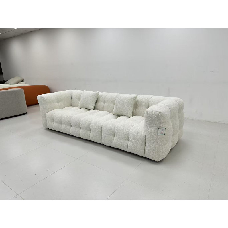 Sofa 3 seater White Boucle