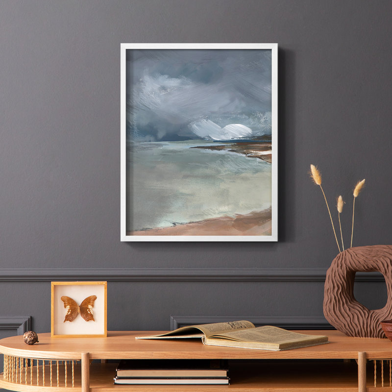 Sea Glass Storm I, reproduction encadrée - bois massif, Blanc, H 14 po x l 11 po