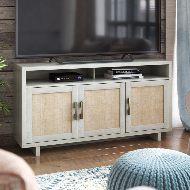 Portman Unfinished TV Stand for TVs up to 60", Bishop Oak