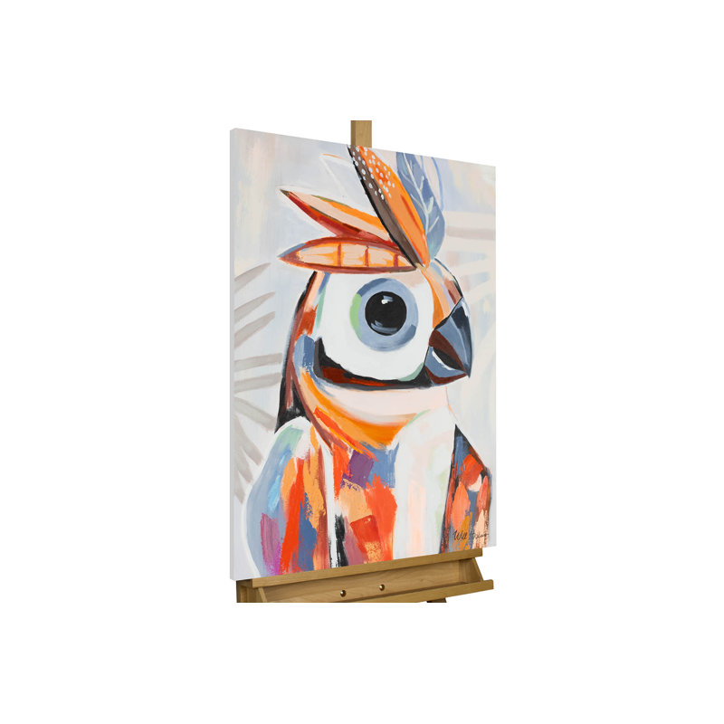 Hand -painted Indigenous Bird Acrylic Painting