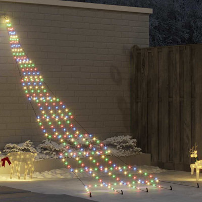  LED Christmas Tree with Ground Spikes 500 cm Metal