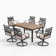 Rectangular 6 - Person 64" Long Dining Set with Cushions