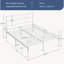 Modern Metal Bed Frame with Cross-design Headboard & Footboard-230473508-230473510
