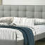 Mobilier de chambre à coucher moderne avec lit de tête de lit capitonné en polyfibre pour lit très grand 1pc-127296352-122656257