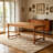 Elegant Brown Rectangular Solid Wood Dining Table
