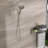 Brushed Nickel Handheld Shower - 8 Functions, 4.7" Head, 59" Hose Enjoy A Luxurious 8 In Stainless Steel Hose, Head Peaceful-118767995