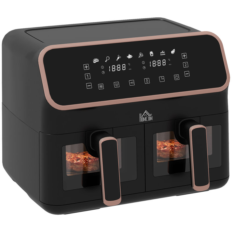 HOMCOM 8.5L Air Fryer, Gold