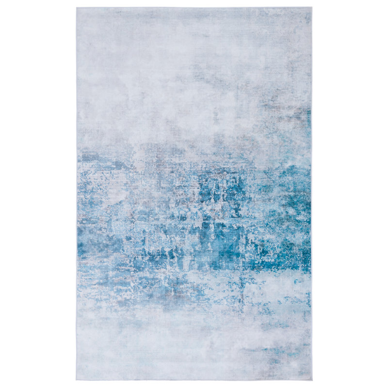 Tapis abstrait lavable à la machine Tacoma Performance, Rectangulaire 8 pi x 10 pi