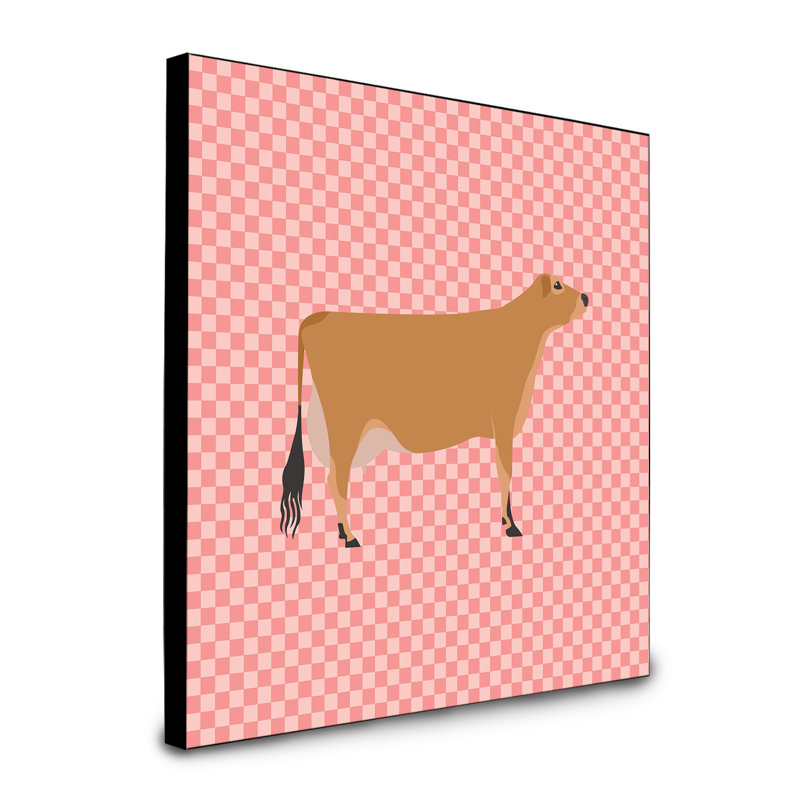Panneau mural art de vache jersey Marito, Rose