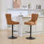 Ensemble de 2 tabourets de bar en similicuir capitonné à hauteur ajustable avec base-134005466-134005474-134005475