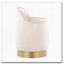 Tabouret de coiffeuse avec pivot - base en métal - couvercle de rangement amovible-2003489240