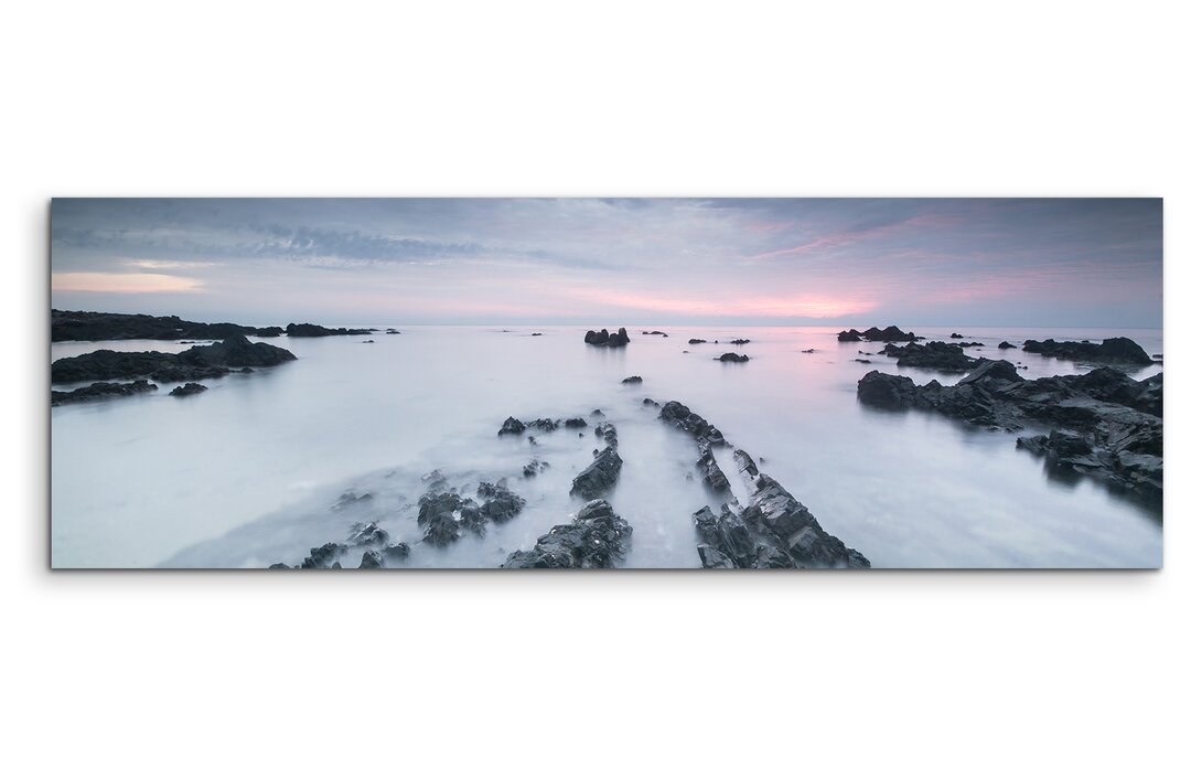 Gerahmtes Leinwandbild Felsen am Pandak Strand, Indonesien