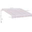 Auvent de patio rétractable 10 pi x 8 pi - Abri de soleil avec manivelle manuelle et toile d'eau, cadre en aluminium pour terrasse, balcon, cour, rayures café