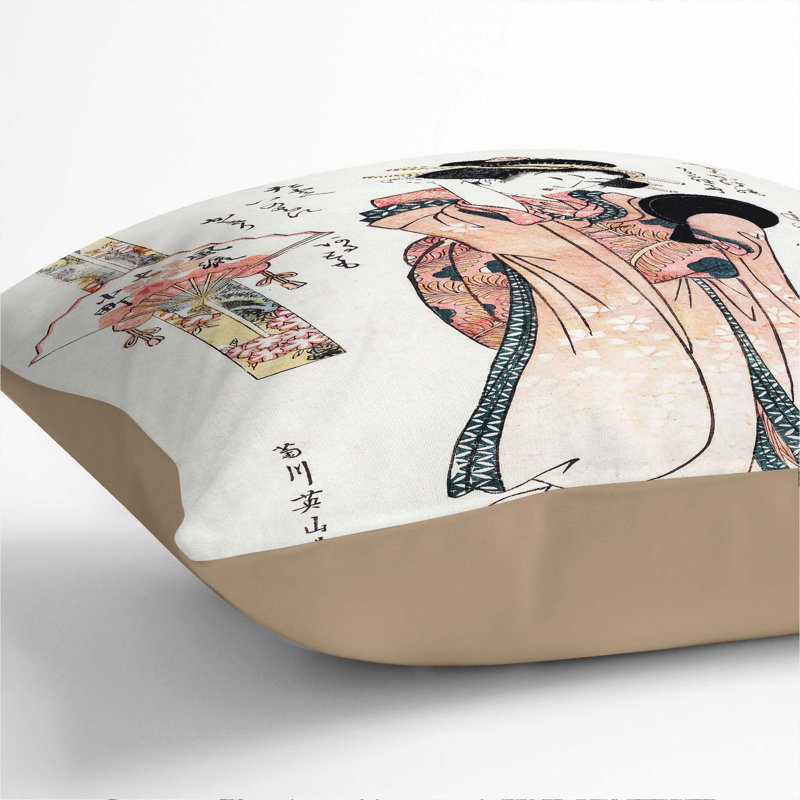 Square Throw Cushion, 40cm H x 40cm W x 15cm D, Stone