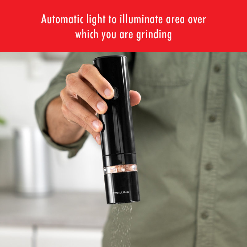 ZWILLING Enfinigy Electric Salt/Pepper Mill, Black Matte